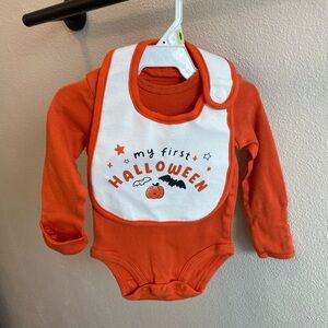 My First Halloween Orange Baby Bodysuit